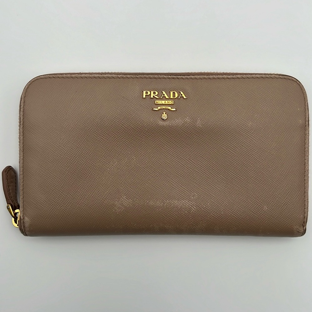 SOLD - Prada Saffiano Zip Continental Wallet